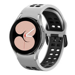 สายรัดนาฬิกาซิลิโคนสองสีแบบรูสองแถว สำหรับ Samsung Galaxy Watch 5 ขนาด 40 มม., สำหรับ Samsung Galaxy Watch 5 Pro ขนาด 45 มม.