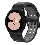 สายรัดนาฬิกาซิลิโคนสองสีแบบรูสองแถว สำหรับ Samsung Galaxy Watch 5 ขนาด 40 มม., สำหรับ Samsung Galaxy Watch 5 Pro ขนาด 45 มม.