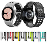 สายรัดนาฬิกาซิลิโคนสองสีแบบรูสองแถว สำหรับ Samsung Galaxy Watch 5 ขนาด 40 มม., สำหรับ Samsung Galaxy Watch 5 Pro ขนาด 45 มม.