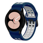 สายรัดนาฬิกาซิลิโคนสองสีแบบรูสองแถว สำหรับ Samsung Galaxy Watch 5 ขนาด 40 มม., สำหรับ Samsung Galaxy Watch 5 Pro ขนาด 45 มม.