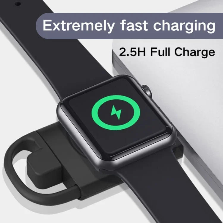 ที่ชาร์จนาฬิกาอัจฉริยะไร้สายแบบพกพา T09-A Dual USB สำหรับ Apple Watch Series