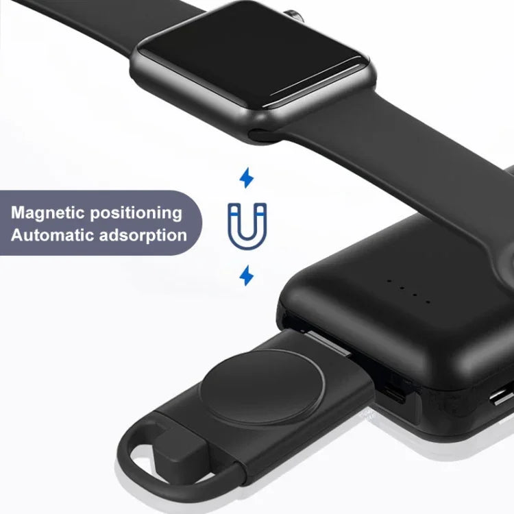 ที่ชาร์จนาฬิกาอัจฉริยะไร้สายแบบพกพา T09-A Dual USB สำหรับ Apple Watch Series