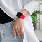 Single Color Silicone Watch Band For Apple Watch Series, 7 45mm / 6&SE&5&4 44mm / 3&2&1 42mm, 7 41mm / 6&SE&5&4 40mm / 3&2&1 38mm