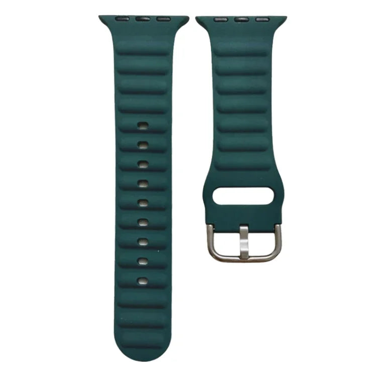 Single Color Silicone Watch Band For Apple Watch Series, 7 45mm / 6&SE&5&4 44mm / 3&2&1 42mm, 7 41mm / 6&SE&5&4 40mm / 3&2&1 38mm