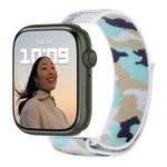 สายรัดนาฬิกาไนลอนแบบห่วง สำหรับ Apple Watch Series 7 45 มม. / 6&SE&5&4 44 มม. / 3&2&1 42 มม. และ 7 41 มม. / 6&SE&5&4 40 มม. / 3&2&1 38 มม.