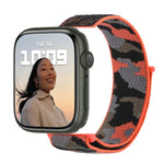 สายรัดนาฬิกาไนลอนแบบห่วง สำหรับ Apple Watch Series 7 45 มม. / 6&SE&5&4 44 มม. / 3&2&1 42 มม. และ 7 41 มม. / 6&SE&5&4 40 มม. / 3&2&1 38 มม.