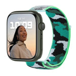 สายรัดนาฬิกาไนลอนแบบห่วง สำหรับ Apple Watch Series 7 45 มม. / 6&SE&5&4 44 มม. / 3&2&1 42 มม. และ 7 41 มม. / 6&SE&5&4 40 มม. / 3&2&1 38 มม.