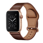สายรัดนาฬิกาหนังแท้สำหรับ Apple Watch Series, 7 45mm / 6&SE&5&4 44mm / 3&2&1 42mm, 7 41mm / 6&SE&5&4 40mm / 3&2&1 38mm