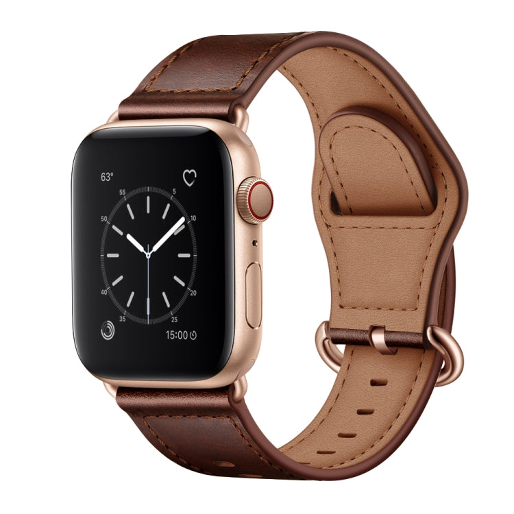 สายรัดนาฬิกาหนังแท้สำหรับ Apple Watch Series, 7 45mm / 6&SE&5&4 44mm / 3&2&1 42mm, 7 41mm / 6&SE&5&4 40mm / 3&2&1 38mm