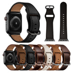 สายรัดนาฬิกาหนังแท้สำหรับ Apple Watch Series, 7 45mm / 6&SE&5&4 44mm / 3&2&1 42mm, 7 41mm / 6&SE&5&4 40mm / 3&2&1 38mm