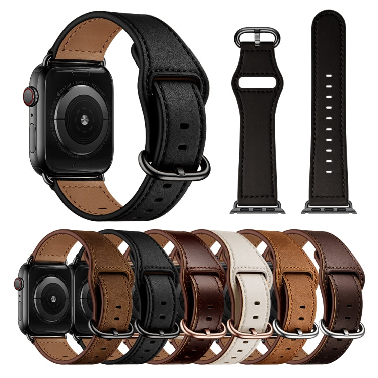 สายรัดนาฬิกาหนังแท้สำหรับ Apple Watch Series, 7 45mm / 6&SE&5&4 44mm / 3&2&1 42mm, 7 41mm / 6&SE&5&4 40mm / 3&2&1 38mm