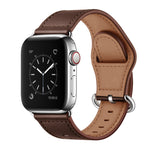 สายรัดนาฬิกาหนังแท้สำหรับ Apple Watch Series, 7 45mm / 6&SE&5&4 44mm / 3&2&1 42mm, 7 41mm / 6&SE&5&4 40mm / 3&2&1 38mm