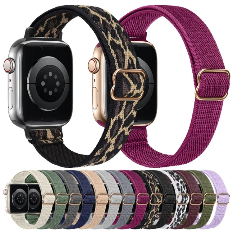 สายรัดนาฬิกาไนลอนขนาดเล็ก สำหรับ Apple Watch Series 7 45 มม. / 6&SE&5&4 44 มม. / 3&2&1 42 มม. และ 7 41 มม. / 6&SE&5&4 40 มม. / 3&2&1 38 มม.