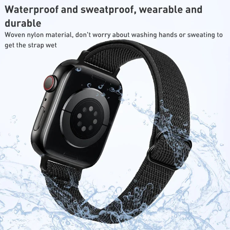 สายรัดนาฬิกาไนลอนขนาดเล็ก สำหรับ Apple Watch Series 7 45 มม. / 6&SE&5&4 44 มม. / 3&2&1 42 มม. และ 7 41 มม. / 6&SE&5&4 40 มม. / 3&2&1 38 มม.