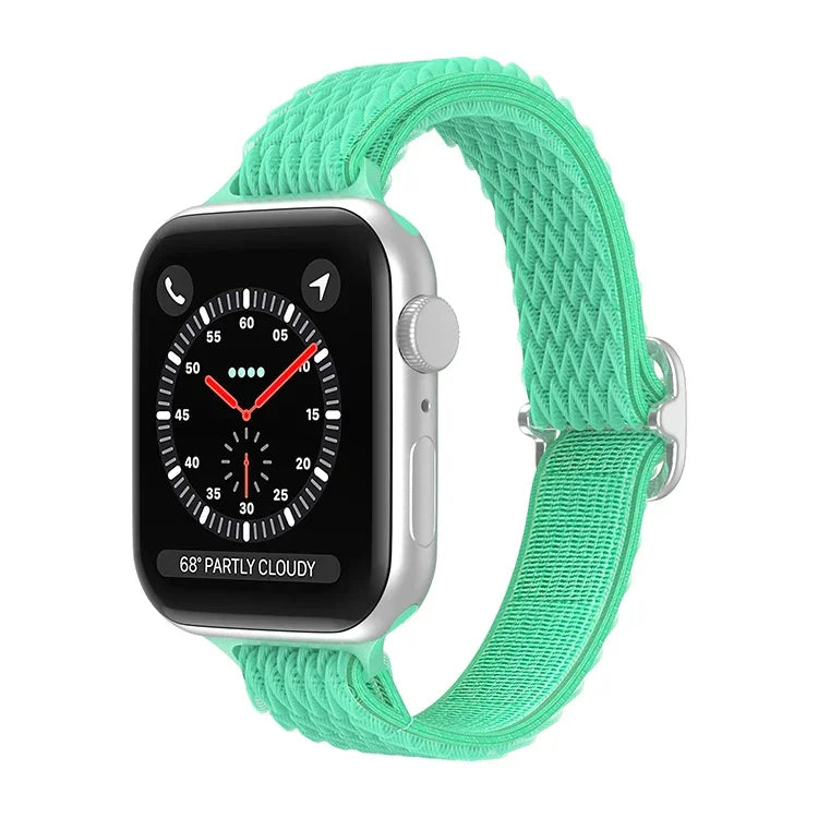 สายรัดนาฬิกาไนลอนเอวเล็กลายคลื่น สำหรับ Apple Watch Series, 7 45 มม. / 6&SE&5&4 44 มม. / 3&2&1 42 มม., 7 41 มม. / 6&SE&5&4 40 มม. / 3&2&1 38 มม.