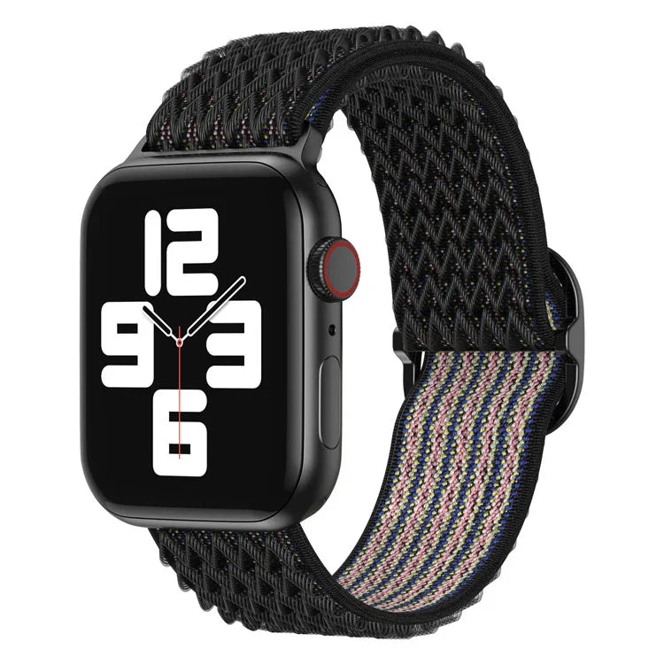 สายรัดนาฬิกาไนลอนลายคลื่น สำหรับ Apple Watch Series, 7 45 มม. / 6&SE&5&4 44 มม. / 3&2&1 42 มม., 7 41 มม. / 6&SE&5&4 40 มม. / 3&2&1 38 มม.