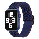สายรัดนาฬิกาไนลอนลายคลื่น สำหรับ Apple Watch Series, 7 45 มม. / 6&SE&5&4 44 มม. / 3&2&1 42 มม., 7 41 มม. / 6&SE&5&4 40 มม. / 3&2&1 38 มม.