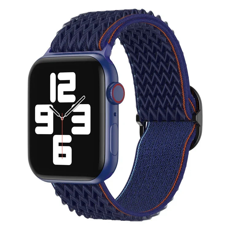 สายรัดนาฬิกาไนลอนลายคลื่น สำหรับ Apple Watch Series, 7 45 มม. / 6&SE&5&4 44 มม. / 3&2&1 42 มม., 7 41 มม. / 6&SE&5&4 40 มม. / 3&2&1 38 มม.
