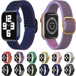 สายรัดนาฬิกาไนลอนลายคลื่น สำหรับ Apple Watch Series, 7 45 มม. / 6&SE&5&4 44 มม. / 3&2&1 42 มม., 7 41 มม. / 6&SE&5&4 40 มม. / 3&2&1 38 มม.