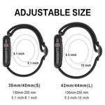 สายรัดนาฬิกาไนลอนลายคลื่น สำหรับ Apple Watch Series, 7 45 มม. / 6&SE&5&4 44 มม. / 3&2&1 42 มม., 7 41 มม. / 6&SE&5&4 40 มม. / 3&2&1 38 มม.