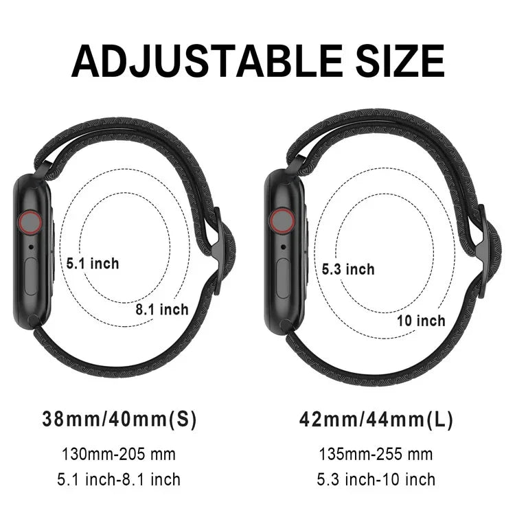 สายรัดนาฬิกาไนลอนลายคลื่น สำหรับ Apple Watch Series, 7 45 มม. / 6&SE&5&4 44 มม. / 3&2&1 42 มม., 7 41 มม. / 6&SE&5&4 40 มม. / 3&2&1 38 มม.