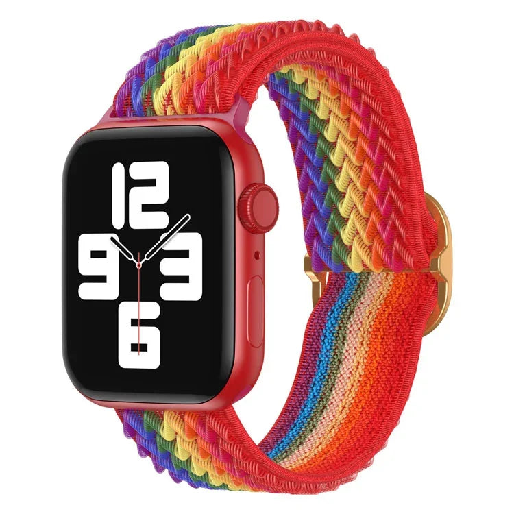 สายรัดนาฬิกาไนลอนลายคลื่น สำหรับ Apple Watch Series, 7 45 มม. / 6&SE&5&4 44 มม. / 3&2&1 42 มม., 7 41 มม. / 6&SE&5&4 40 มม. / 3&2&1 38 มม.
