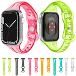 สายรัดนาฬิกา TPU แบบหัวเข็มขัด 8 ตัว สำหรับ Apple Watch Series, 7 45 มม. / 6&SE&5&4 44 มม. / 3&2&1 42 มม., 7 41 มม. / 6&SE&5&4 40 มม. / 3&2&1 38 มม.