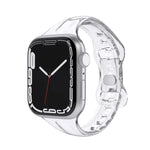 สายรัดนาฬิกา TPU แบบหัวเข็มขัด 8 ตัว สำหรับ Apple Watch Series, 7 45 มม. / 6&SE&5&4 44 มม. / 3&2&1 42 มม., 7 41 มม. / 6&SE&5&4 40 มม. / 3&2&1 38 มม.