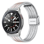 22mm Universal Seven-bead Stainless Steel Watch Band, 22mm