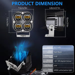 Car 3 inch Continuous Two-color Spotlight 20W / 2000LM / DC9-30V, Two-color Spotlight