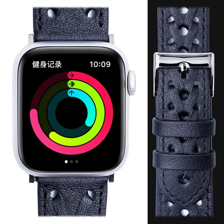สายรัดนาฬิกาหนังแท้ถัก สำหรับ Apple Watch Series, 7 45 มม. / 6&SE&5&4 44 มม. / 3&2&1 42 มม., 7 41 มม. / 6&SE&5&4 40 มม. / 3&2&1 38 มม.