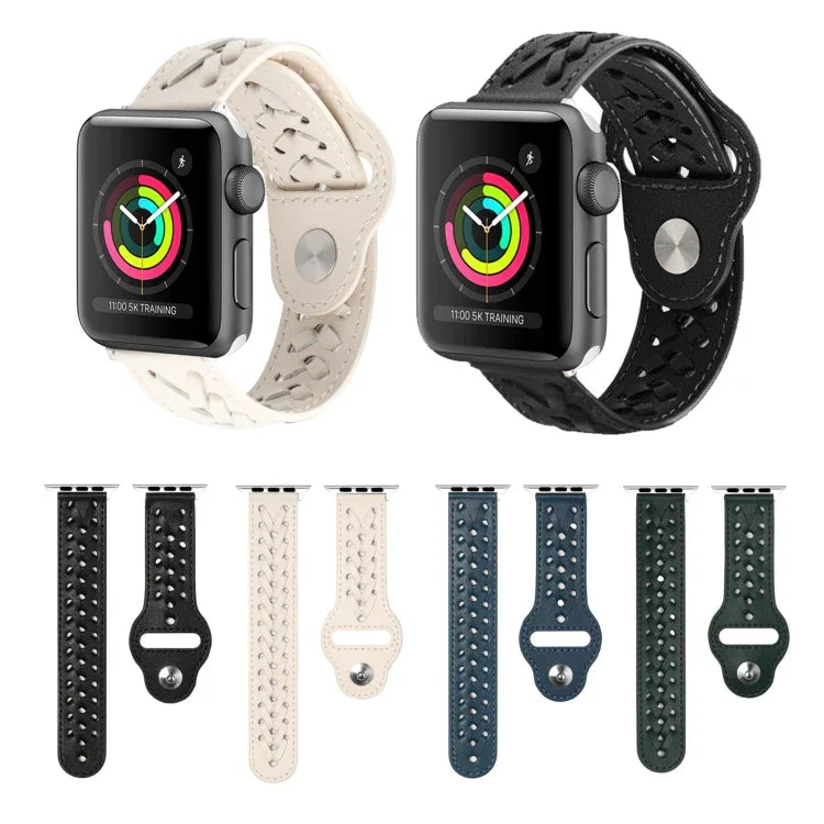 สายรัดนาฬิกาถัก สำหรับ Apple Watch Series, 7 45 มม. / 6&SE&5&4 44 มม. / 3&2&1 42 มม., 7 41 มม. / 6&SE&5&4 40 มม. / 3&2&1 38 มม.