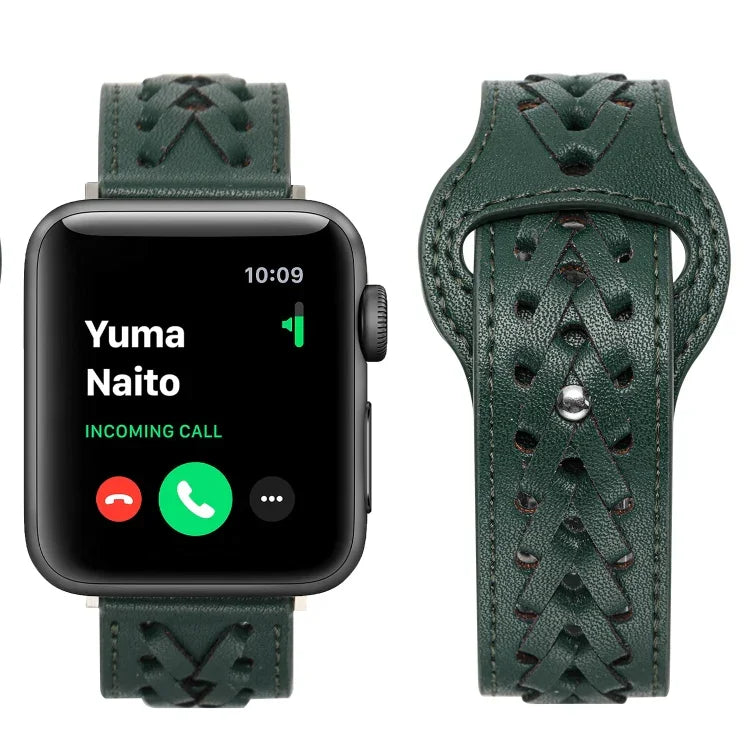สายรัดนาฬิกาถัก สำหรับ Apple Watch Series, 7 45 มม. / 6&SE&5&4 44 มม. / 3&2&1 42 มม., 7 41 มม. / 6&SE&5&4 40 มม. / 3&2&1 38 มม.