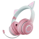 BT029C RGB หูฟังบลูทูธไร้สายรูปหูแมวสองโหมด