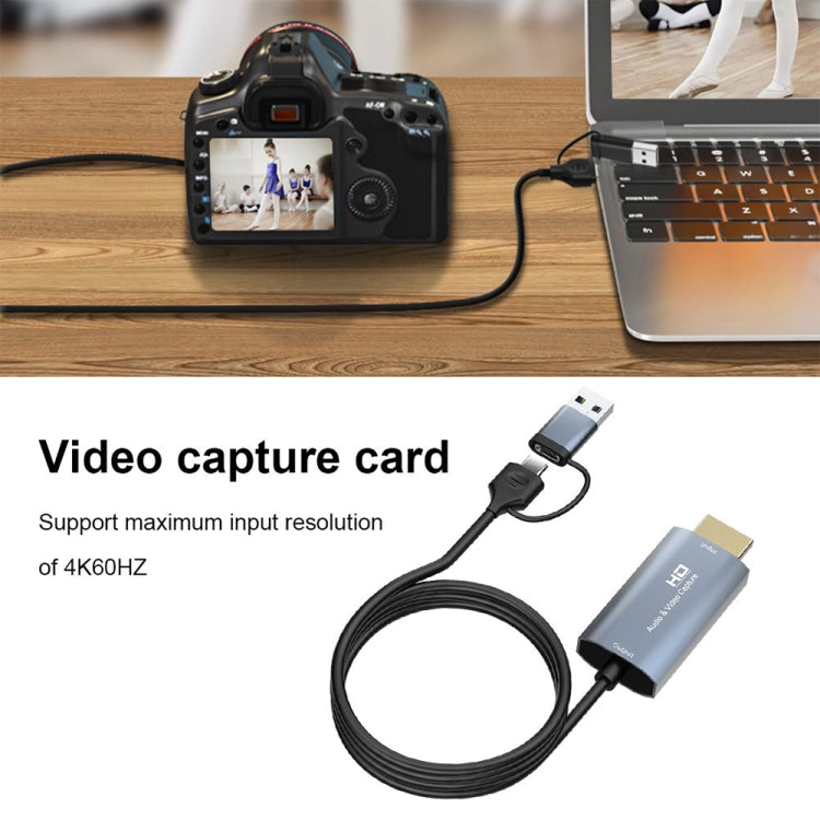 Z36 การ์ดจับภาพวิดีโอ HDMI/M เป็น USB-Type C/M ความยาว: 2m, Z36