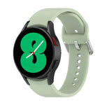 สายรัดนาฬิกาซิลิโคนแท้ หัวเข็มขัดกลมสีเงิน สำหรับ Samsung Galaxy Watch 5 44mm