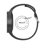 สายรัดนาฬิกาซิลิโคนแท้ หัวเข็มขัดกลมสีเงิน สำหรับ Samsung Galaxy Watch 5 44mm