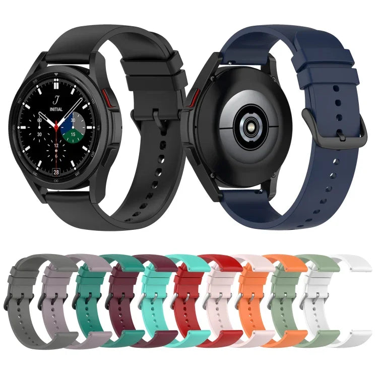 สายรัดนาฬิกาซิลิโคนปลายกลม 20mm สำหรับ Samsung Galaxy Watch 5 40mm, สำหรับ Samsung Galaxy Watch 5 44mm, สำหรับ Samsung Galaxy Watch 5 Pro 45mm