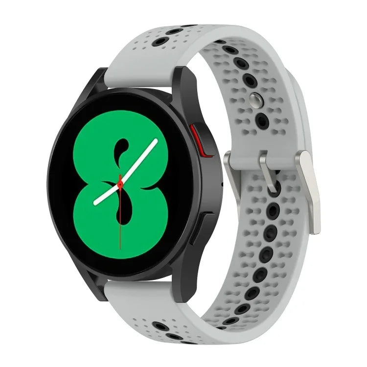 สายรัดนาฬิกาซิลิโคนรูสีสันสดใส 20mm สำหรับ Samsung Galaxy Watch 5 40mm, สำหรับ Samsung Galaxy Watch 5 44mm, สำหรับ Samsung Galaxy Watch 5 Pro 45mm