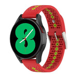 สายรัดนาฬิกาซิลิโคนรูสีสันสดใส 20mm สำหรับ Samsung Galaxy Watch 5 40mm, สำหรับ Samsung Galaxy Watch 5 44mm, สำหรับ Samsung Galaxy Watch 5 Pro 45mm