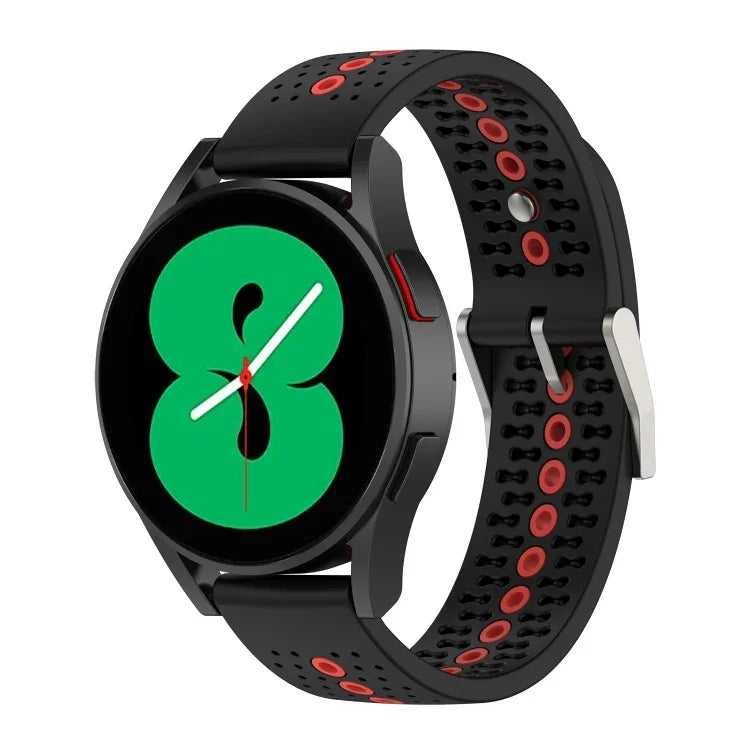 สายรัดนาฬิกาซิลิโคนรูสีสันสดใส 20mm สำหรับ Samsung Galaxy Watch 5 40mm, สำหรับ Samsung Galaxy Watch 5 44mm, สำหรับ Samsung Galaxy Watch 5 Pro 45mm