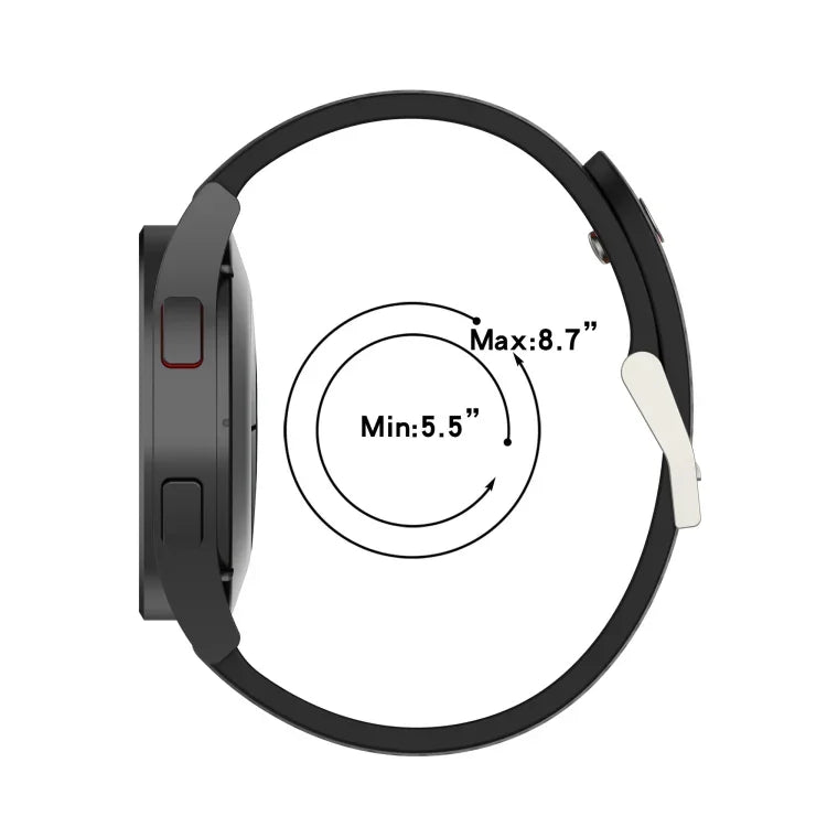 สายรัดนาฬิกาซิลิโคนรูสีสันสดใส 20mm สำหรับ Samsung Galaxy Watch 5 40mm, สำหรับ Samsung Galaxy Watch 5 44mm, สำหรับ Samsung Galaxy Watch 5 Pro 45mm