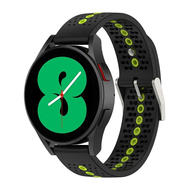 สายรัดนาฬิกาซิลิโคนรูสีสันสดใส 20mm สำหรับ Samsung Galaxy Watch 5 40mm, สำหรับ Samsung Galaxy Watch 5 44mm, สำหรับ Samsung Galaxy Watch 5 Pro 45mm