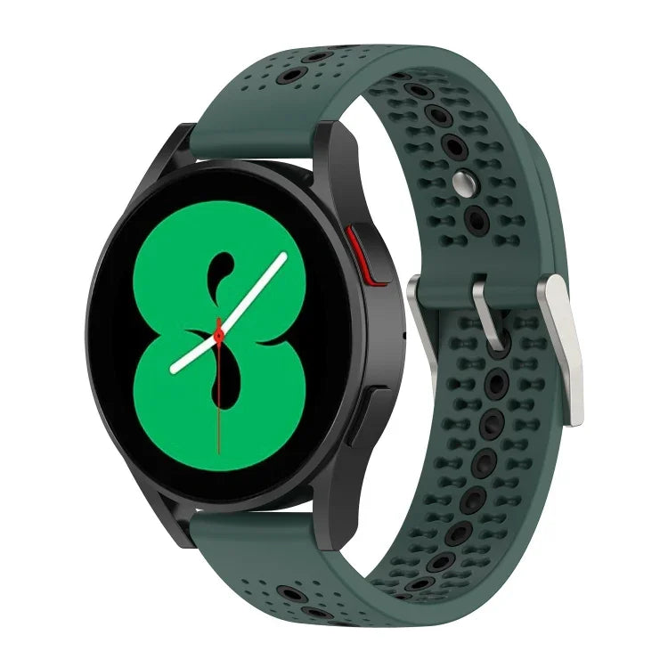 สายรัดนาฬิกาซิลิโคนรูสีสันสดใส 20mm สำหรับ Samsung Galaxy Watch 5 40mm, สำหรับ Samsung Galaxy Watch 5 44mm, สำหรับ Samsung Galaxy Watch 5 Pro 45mm