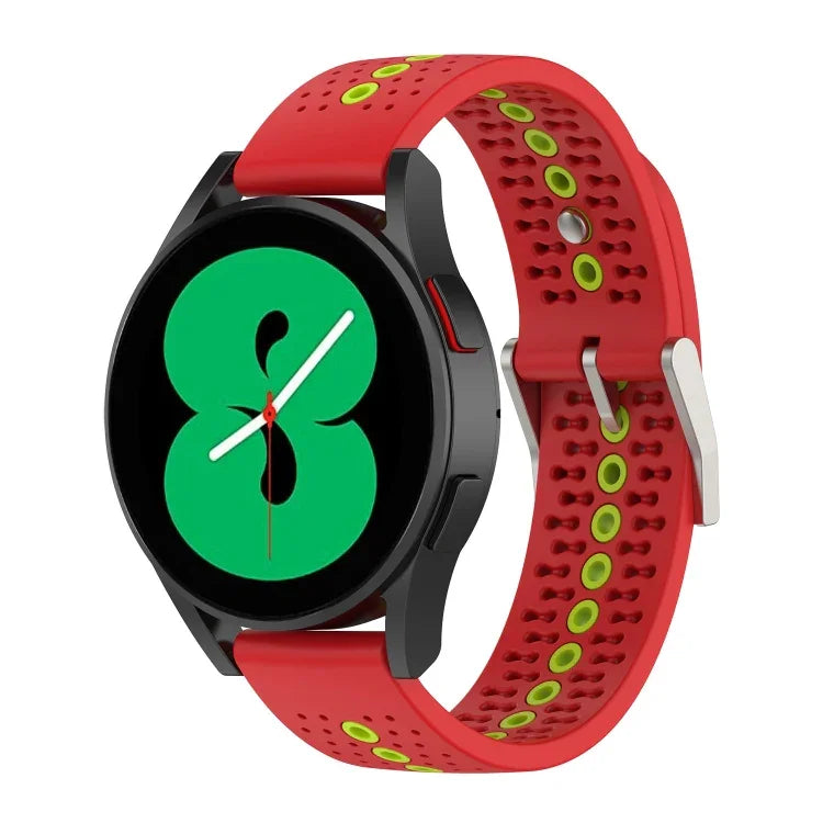 สายรัดนาฬิกาซิลิโคนรูสีสันสดใส 20mm สำหรับ Samsung Galaxy Watch 5 40mm, สำหรับ Samsung Galaxy Watch 5 44mm, สำหรับ Samsung Galaxy Watch 5 Pro 45mm
