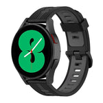 สายรัดนาฬิกาซิลิโคนลายเส้นสองสี 20mm สำหรับ Samsung Galaxy Watch 5 40mm, สำหรับ Samsung Galaxy Watch 5 44mm, สำหรับ Samsung Galaxy Watch 5 Pro 45mm