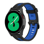 สายรัดนาฬิกาซิลิโคนลายเส้นสองสี 20mm สำหรับ Samsung Galaxy Watch 5 40mm, สำหรับ Samsung Galaxy Watch 5 44mm, สำหรับ Samsung Galaxy Watch 5 Pro 45mm