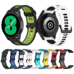สายรัดนาฬิกาซิลิโคนลายเส้นสองสี 20mm สำหรับ Samsung Galaxy Watch 5 40mm, สำหรับ Samsung Galaxy Watch 5 44mm, สำหรับ Samsung Galaxy Watch 5 Pro 45mm