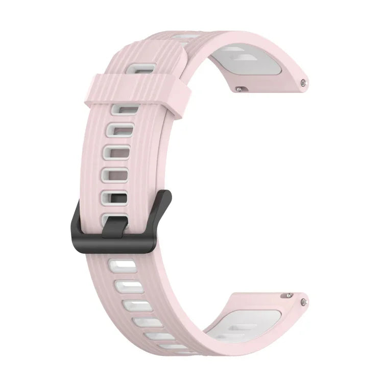 สายรัดนาฬิกาซิลิโคนลายเส้นสองสี 20mm สำหรับ Samsung Galaxy Watch 5 40mm, สำหรับ Samsung Galaxy Watch 5 44mm, สำหรับ Samsung Galaxy Watch 5 Pro 45mm