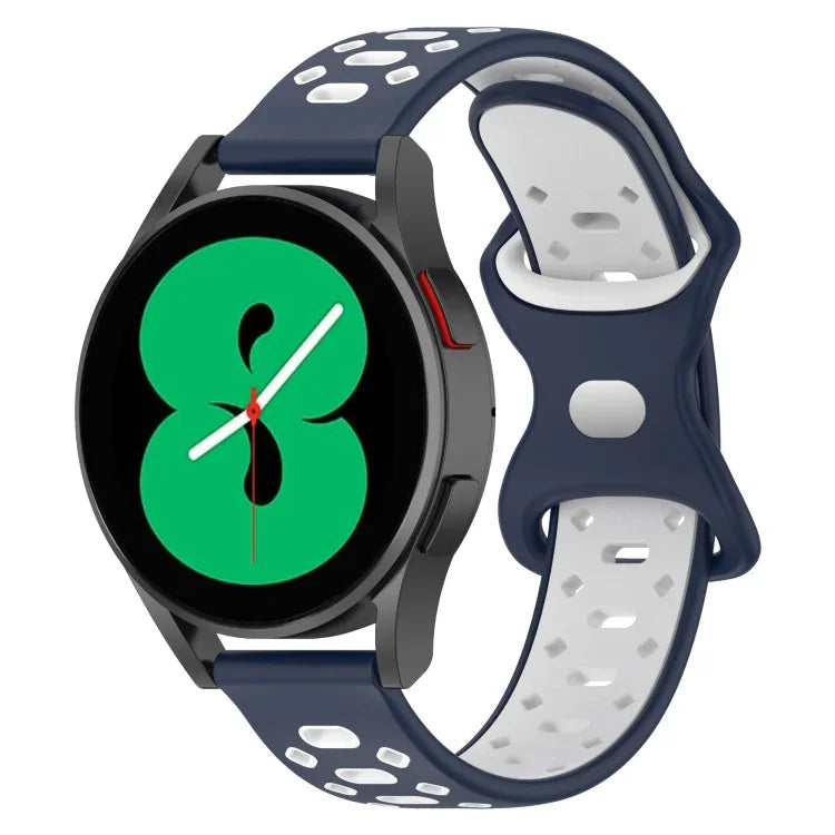 สายรัดนาฬิกาซิลิโคนลายเพชรสองสี 20mm สำหรับ Samsung Galaxy Watch 5 40mm, สำหรับ Samsung Galaxy Watch 5 44mm, สำหรับ Samsung Galaxy Watch 5 Pro 45mm